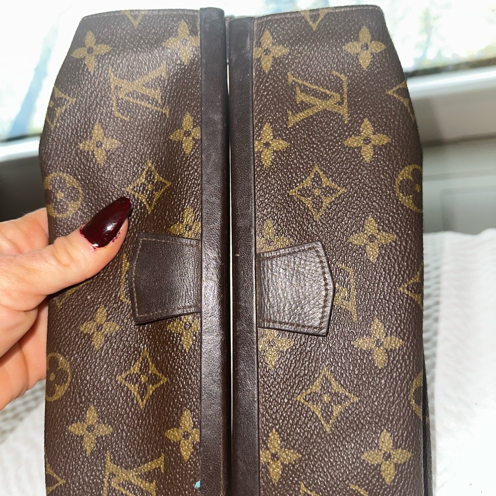Louis Vuitton Brown and Gold Monogram Pouch